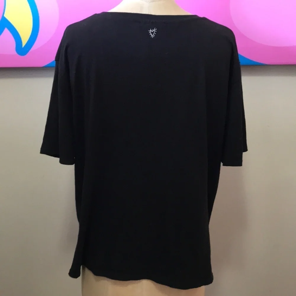 Betsey Johnson Black Lips Mouth Black t-Shirt_7